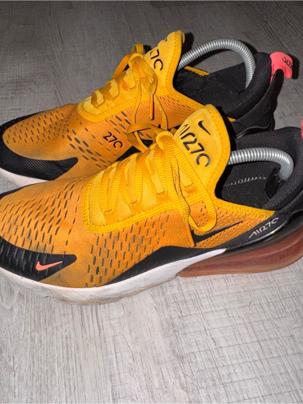 Nike Air Max 270 'Tiger' University Gold/Hot Punch - Men's Size 10 - Picture 2 of 9